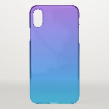 Blue And Purple Ombre Iphone X Clearly™ Case