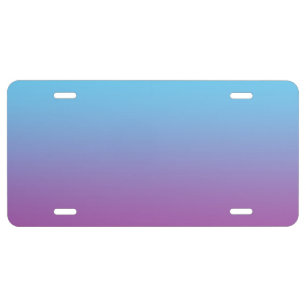 “Blue And Purple Ombre” License Plate