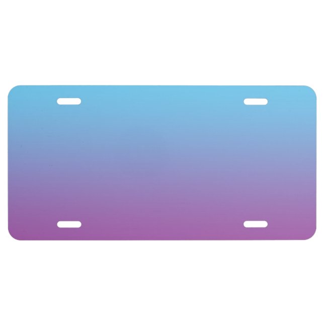 “Blue And Purple Ombre” License Plate (Front)