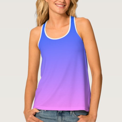 Blue and Purple Ombre Womens Tank Top