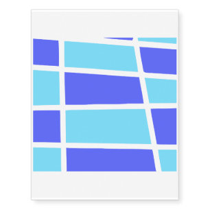 Blue and purple pattern temporary tattoos