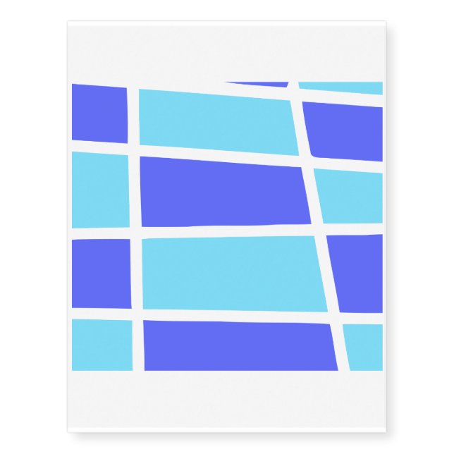 Blue and purple pattern temporary tattoos (Front)