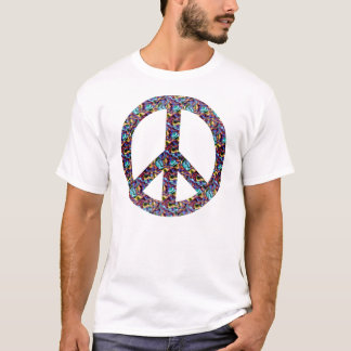 Blue and Purple Peace Sign T-Shirt