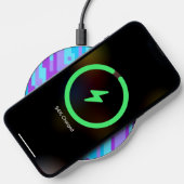 blue and purple pixels wireless charger  (Phone)