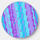 blue and purple pixels wireless charger  (Front)