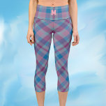 Blue and purple plaid monogram capri leggings<br><div class="desc">Some trendy purple and blue plaid pattern carpi leggings . Add your initial to the waistband .
© ArianeC Illustrations-All rights reserved</div>