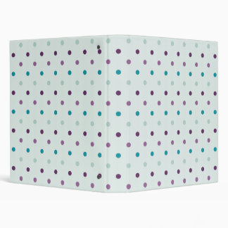 Blue and Purple Polka Dots Binder