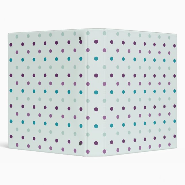 Blue and Purple Polka Dots Binder (Background)
