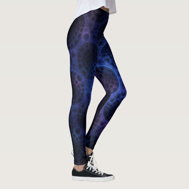 Blue and Purple Porous Pattern Leggings (Right)