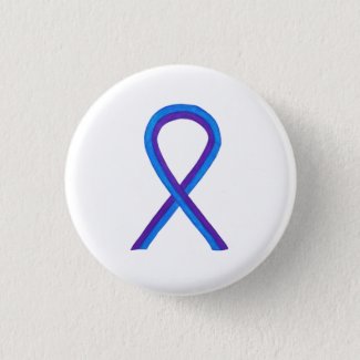 Blue and Purple Ribbon Awareness Custom Pins