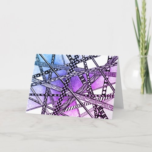 Blue and Purple Roads to Everywhere Card