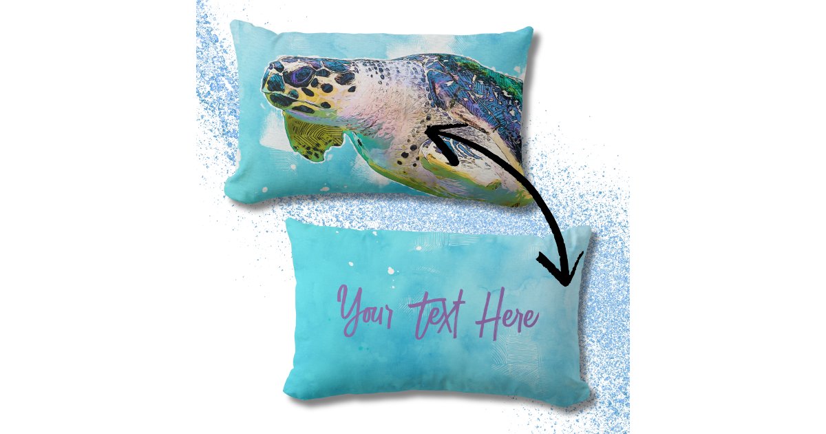 Blue Turtle Pillow main image 1