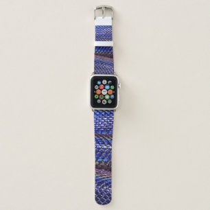 Blue and purple snakeskin apple watch band