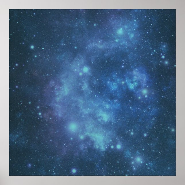 Blue and Purple Space Image Poster (Front)