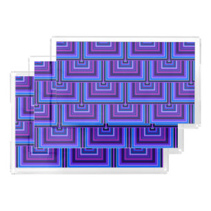 Blue and purple square scales acrylic tray