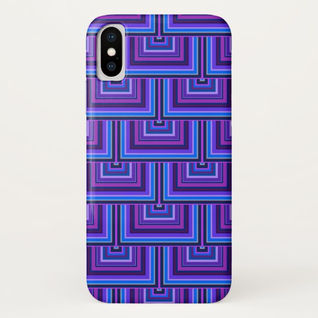Blue and purple square scales Case-Mate iPhone case (Back)