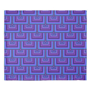 Blue and purple square scales duvet cover