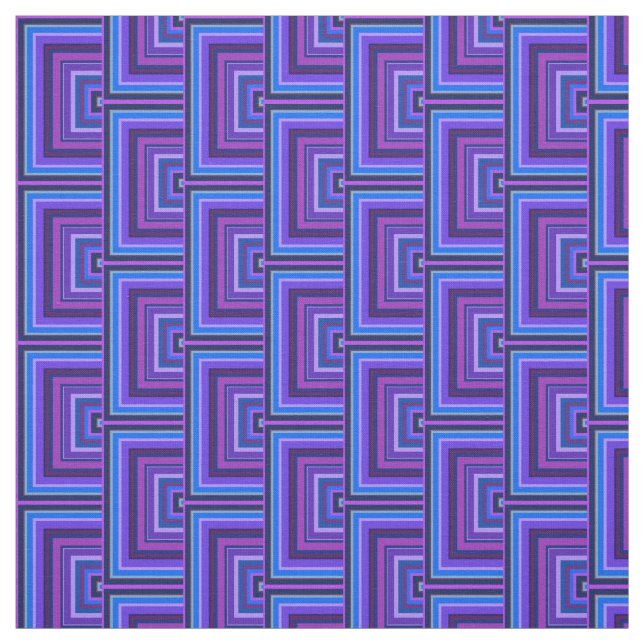 Blue and purple square scales fabric (Swatch)