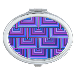 Blue and purple square scales vanity mirror