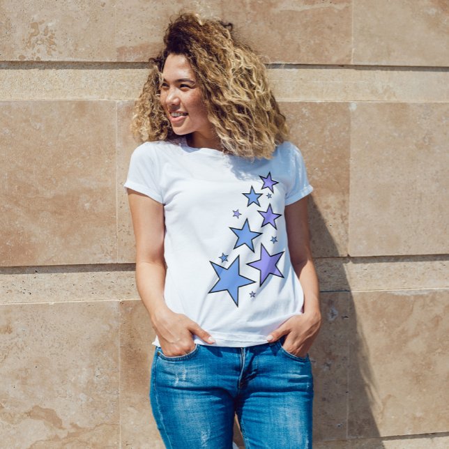 Blue and Purple Stars T-Shirt (Creator Uploaded)