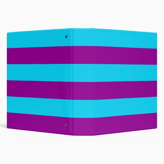 Blue and Purple Stripes Design 3 Ring Binder (Background)