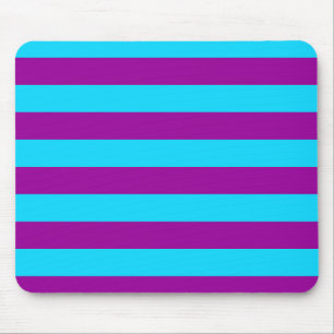 Blue and Purple Stripes Design Mouse Pad