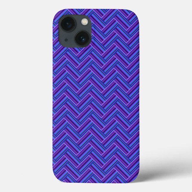 Blue and purple stripes double weave Case-Mate iPh iPhone Case (Back)