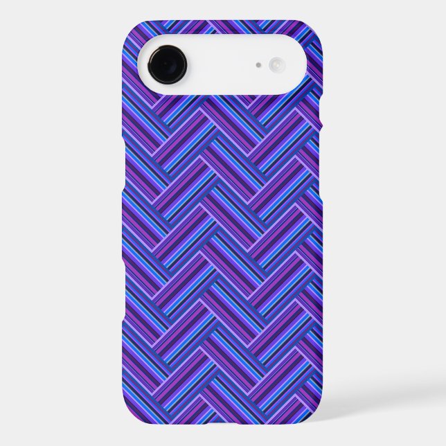 Blue and purple stripes double weave Case-Mate iPhone case (Back)