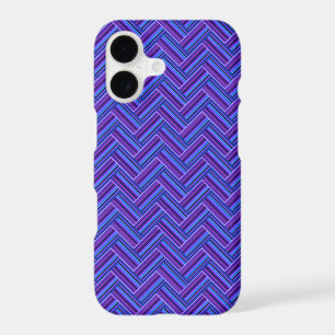 Blue and purple stripes double weave iPhone 17 case