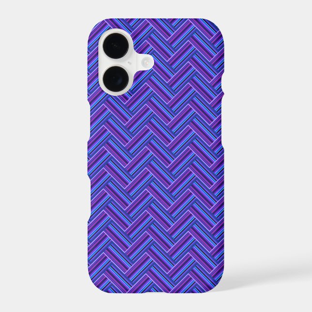 Blue and purple stripes double weave Case-Mate iPhone case (Back)