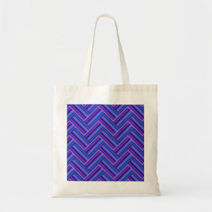 Blue and purple stripes double weave tote bag