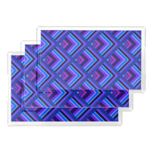 Blue and purple stripes scale pattern acrylic tray