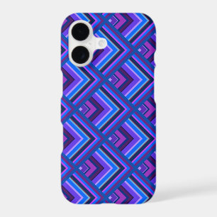 Blue and purple stripes scale pattern iPhone 17 case