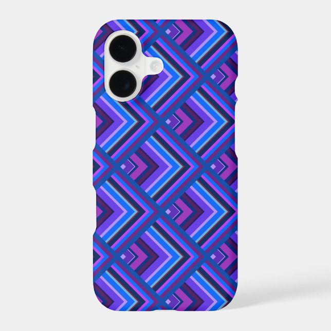 Blue and purple stripes scale pattern Case-Mate iPhone case (Back)