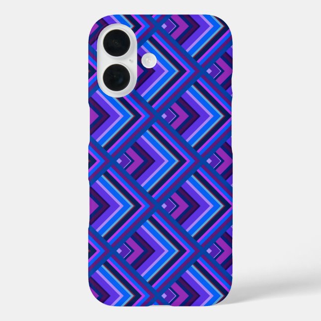Blue and purple stripes scale pattern Case-Mate iPhone case (Back)