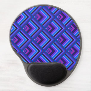 Blue and purple stripes scale pattern gel mouse pad