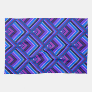 Blue and purple stripes scale pattern kitchen towel