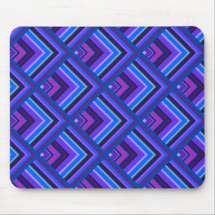 Blue and purple stripes scale pattern mouse pad