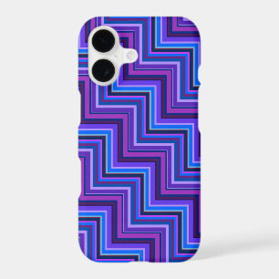 Blue and purple stripes stairs iPhone 17 case