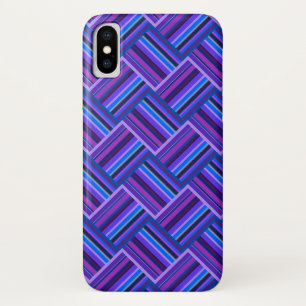 Blue and purple stripes weave iPhone x case