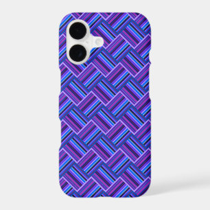 Blue and purple stripes weave iPhone 17 case