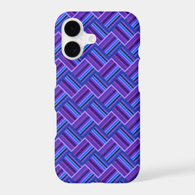 Blue and purple stripes weave Case-Mate iPhone case (Back)