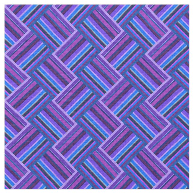 Blue and purple stripes weave fabric (Close Up)