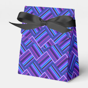 Blue and purple stripes weave favor boxes