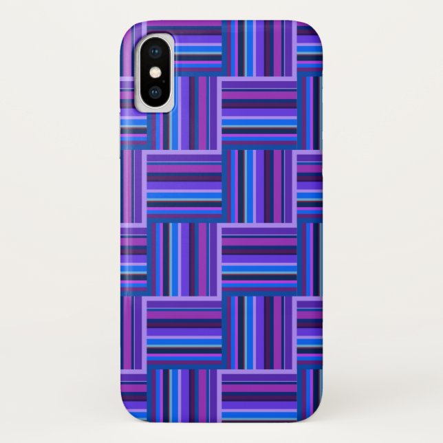 Blue and purple stripes weave pattern Case-Mate iPhone case (Back)