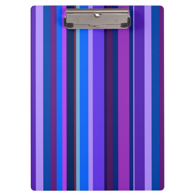 Blue and purple vertical stripes clipboard (Front)