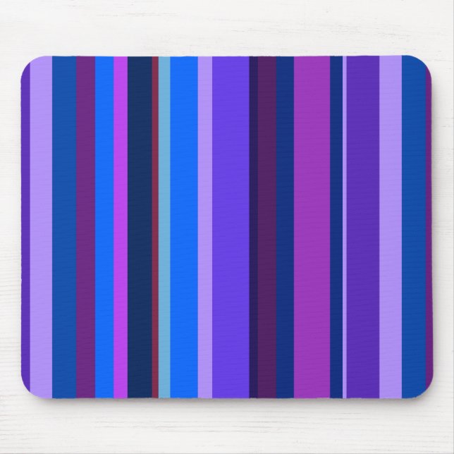 Blue and purple vertical stripes mouse pad (Front)
