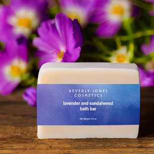 Blue and Purple Watercolor Soap Belly Band