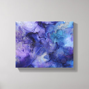 blue and purple wrapped canvas print