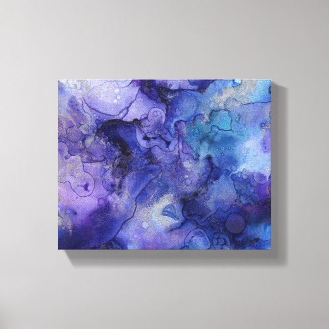 blue and purple wrapped canvas print (Front)